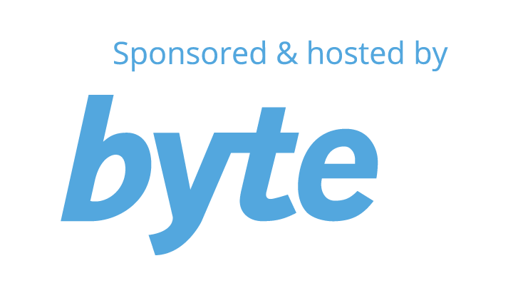 logo text: sponsored and hosted by Byte